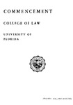 College of Law Commencement - December 1970 by University of Florida