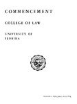 College of Law Commencement - June 1971 by University of Florida