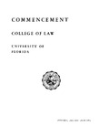 College of Law Commencement - June 1972 by University of Florida