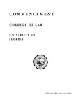 College of Law Commencement - March 1972 by University of Florida