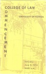 College of Law Commencement - June 1974 by University of Florida