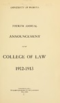Announcement of the College of Law 1914-1915 by University of Florida