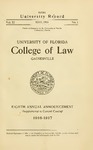 Announcement of the College of Law 1917-1918
