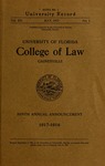 Announcement of the College of Law 1918-1919